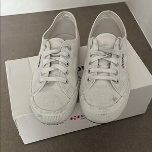 Superga White Canvas Sneakers Low-Top